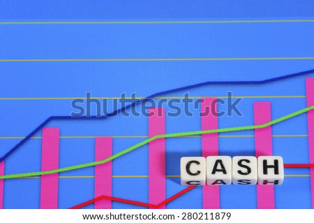 Business Term with Climbing Chart / Graph - Cash