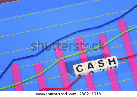 Business Term with Climbing Chart / Graph - Cash
