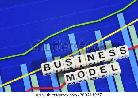 Business Term with Climbing Chart / Graph - Business Model