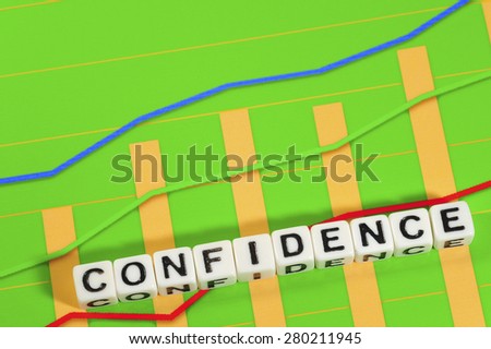Business Term with Climbing Chart / Graph - Confidence