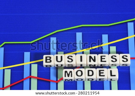 Business Term with Climbing Chart / Graph - Business Model
