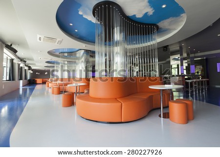 Futuristic Interior of disco club