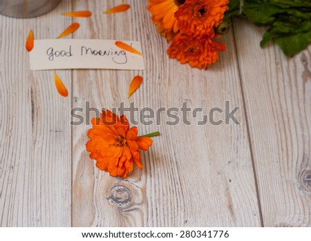 Bunch of orange flowers