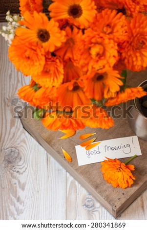 Bunch of orange flowers