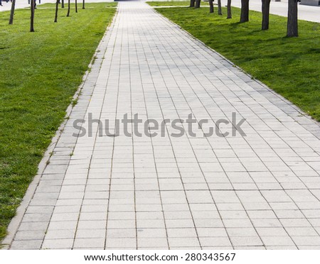 Pave road in the park