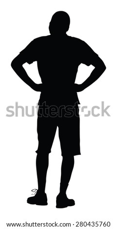 Basketball player black silhouette vector illustration isolated on white background.
