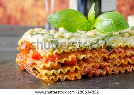 Veggie Lasagna Royalty-Free Stock Photo #280634852