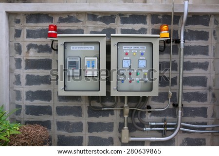 Gas leak detector control panel and vaporizer control panel 
