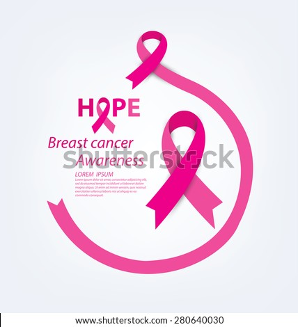 healthcare and medicine concept. pink breast cancer awareness ribbon vector illustration.