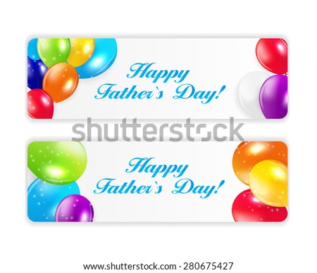 Happy Father`s Day Balloon Background Vector Illustration EPS10