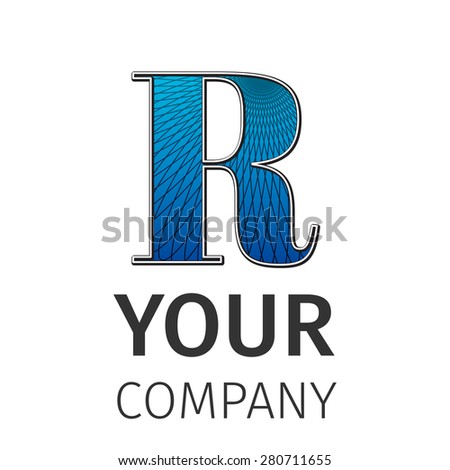 Letter R logo icon design template elements. Abstract guilloche Logo. Excellent vector illustration, EPS 10