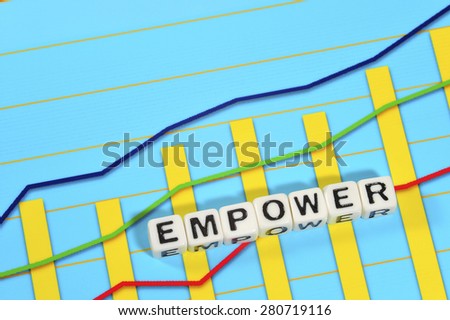 Business Term with Climbing Chart / Graph - Empower