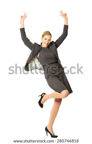 Picture of a cheerful businesswoman