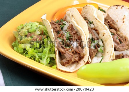 Delicious mexican tacos perfect appetizer meal or delicious snack