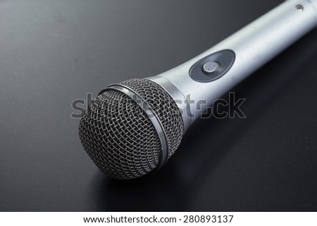 microphone on a black background