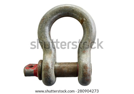 Shackles anchor omega isolated on white background