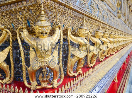 garuda decoration of Tha temple of the Emerald Buddha