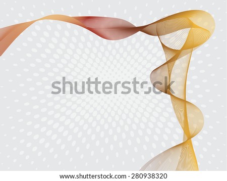 Abstract golden blend ribbon background