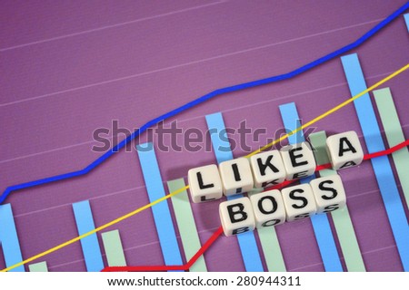 Business Term with Climbing Chart / Graph - Like a Boss
