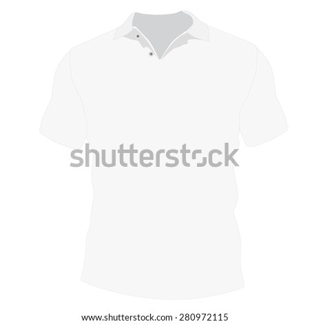 White t-shirt template vector illustration. T-shirt design, t-shirt model