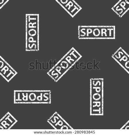 Stamp with text SPORT repeated on grey background
