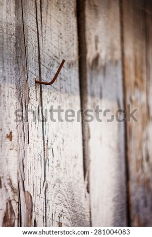old vintage wooden wall outside near home.   