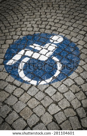 handicapped - disabled parking sign