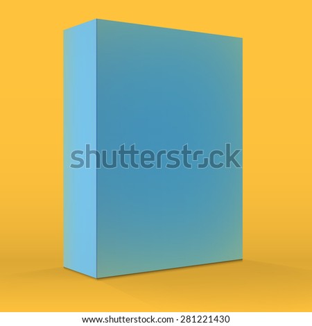 Illustration of Realistic Vector Blank Blue Packaging Box Template for cellphone, tablet pc, gadgets.