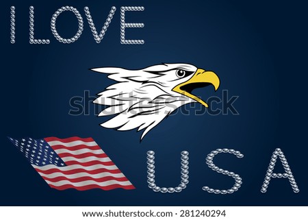 Independence Day, July 4, eagle. Vector illustration