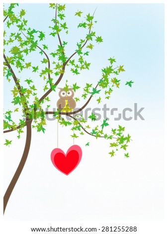 Owl and Heart