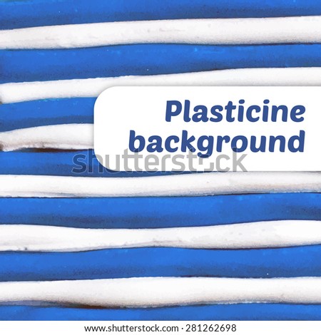 White and blue stripes marine plasticine background. Vector.