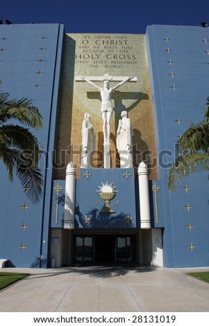 Main entrance of Holy Cross cemetery in Culver City, Los Angeles