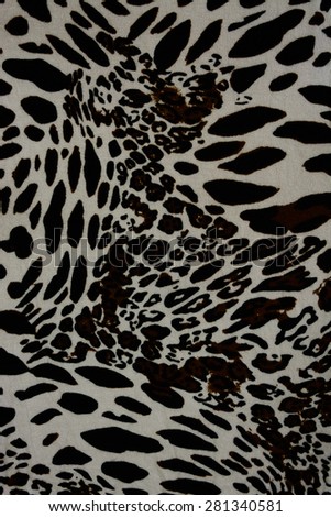 texture of print fabric striped leopard for background