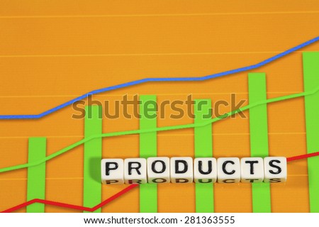 Business Term with Climbing Chart / Graph - Products