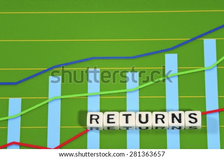 Business Term with Climbing Chart / Graph - Returns