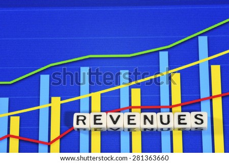 Business Term with Climbing Chart / Graph - Revenues