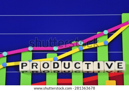 Business Term with Climbing Chart / Graph - Productive