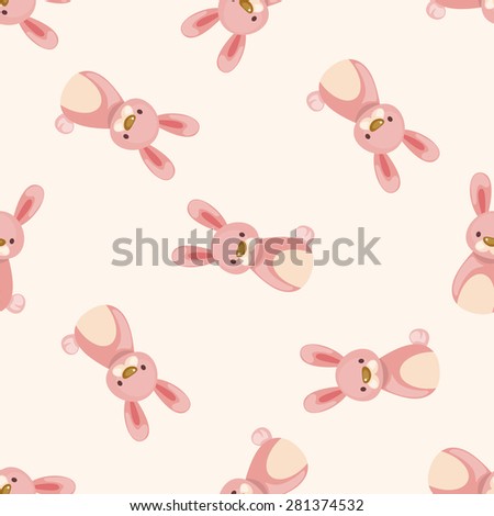 Chinese Zodiac rabbit , cartoon seamless pattern background