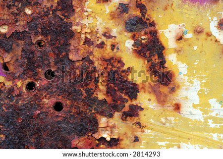 Metal surface with rusty texture