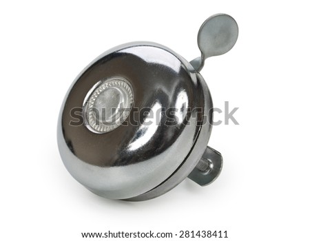 Kid's bike bell isolated on a white Royalty-Free Stock Photo #281438411