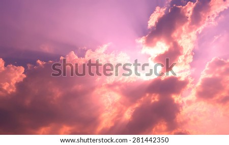 Crepuscular rays  Royalty-Free Stock Photo #281442350