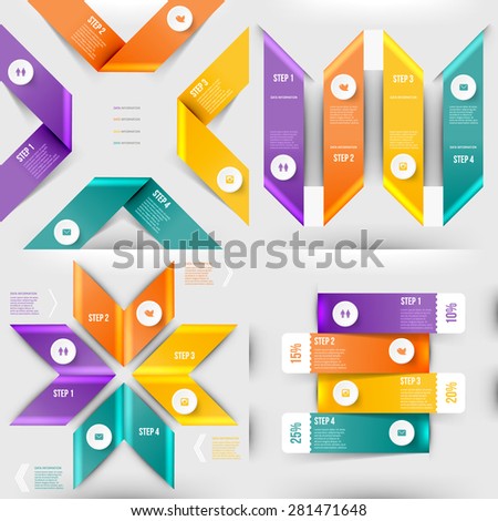 Modern infographics element number template. Modern banner template set. Vector illustration. can be used for workflow layout, diagram, business step options, banner, web design