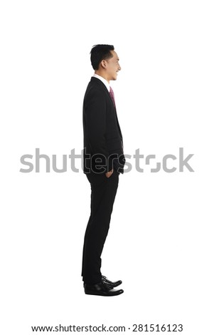 Asian business man isolated over white background
