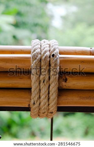 wood with rope
