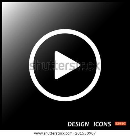 play. icon. vector design
