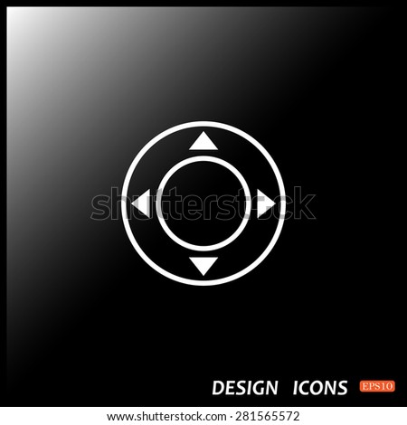 Remote controller's dial, knob, joystick template. icon. vector design
