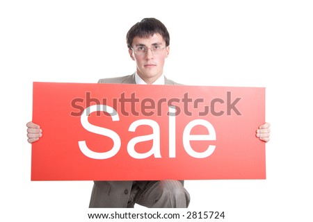 Portrait of a stylish businessman. Shot in studio. Best idea for ad sale. Isolated with clipping path.