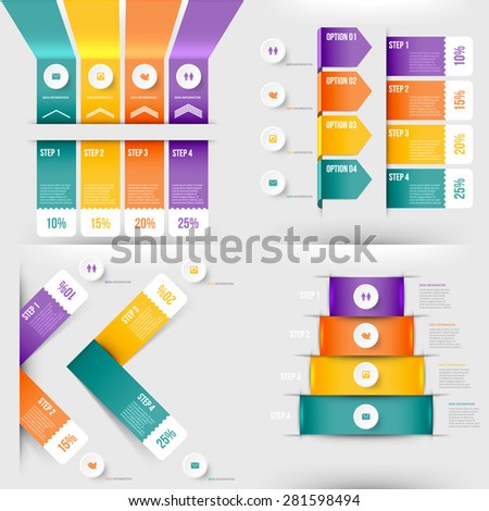 Infographic banner. Modern banner template set. Modern infographics element  template. Pyramid steps. Vector illustration. can be used for workflow layout, diagram, business step options, web design