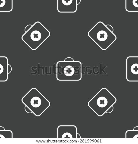 Image of first aid kit repeated on grey background