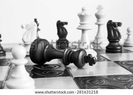 Photographed on a chess board Royalty-Free Stock Photo #281631218